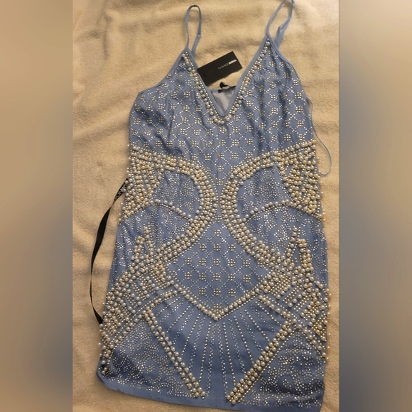 Fashionova size:2X Baby Blue Dress - Picture 1 of 3